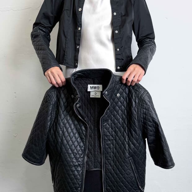 2011 collab 2 in 1 leather jacket