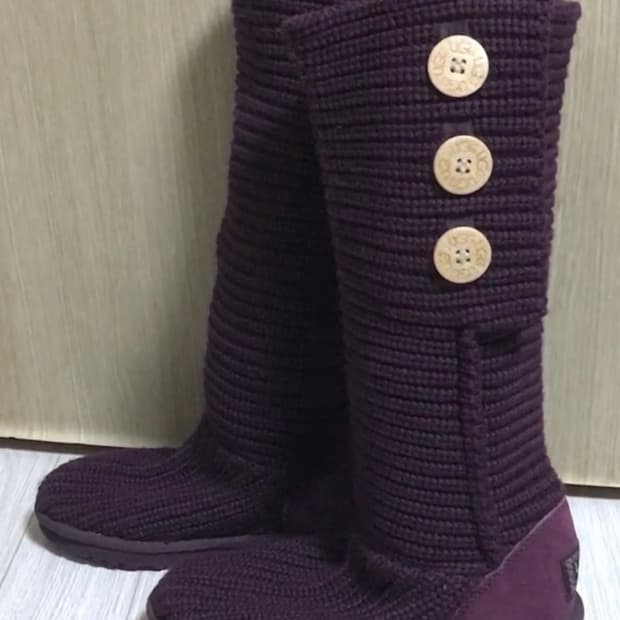 어그 카디 니트 부츠 플럼
