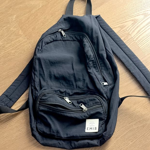 EMIS 이미스 나일론 백팩 블랙