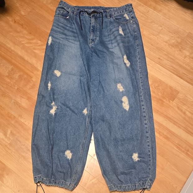 [48] 준지 23fw 원턱 와이드 데님