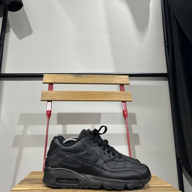 250) 나이키 운동화 남녀공용 신발 에어맥스90 올블랙 레더