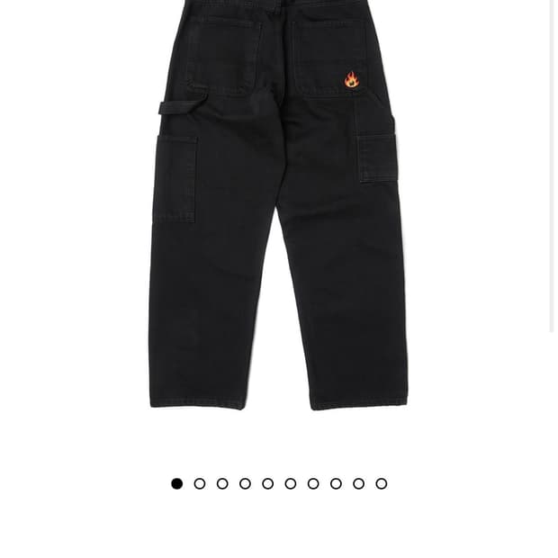 위캔더스 데님 워크 팬츠 블랙 m