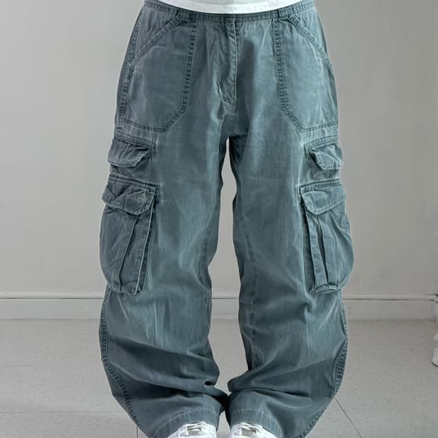 빈폴 블루 데님 카고팬츠