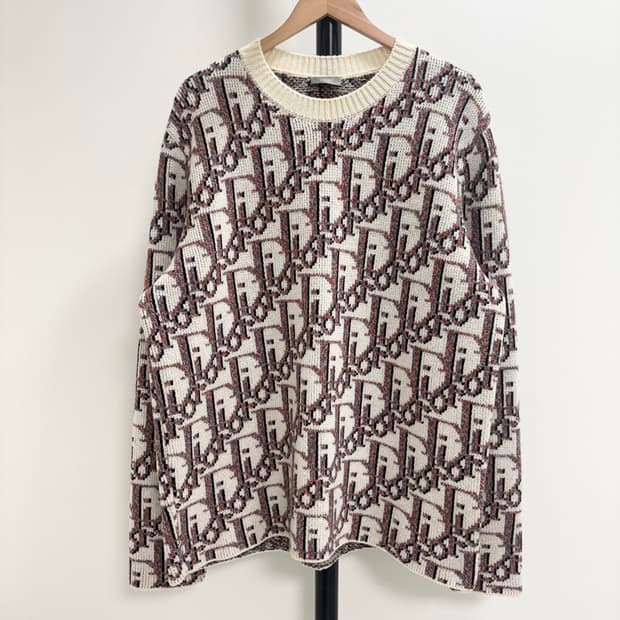 [L]디올 스투시 오블리크 니트