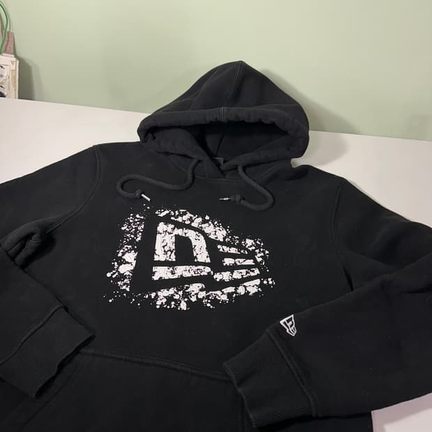 L-XL 뉴에라 빈티지그레이 멀티로고 오버핏 스웻셔츠 맨투맨