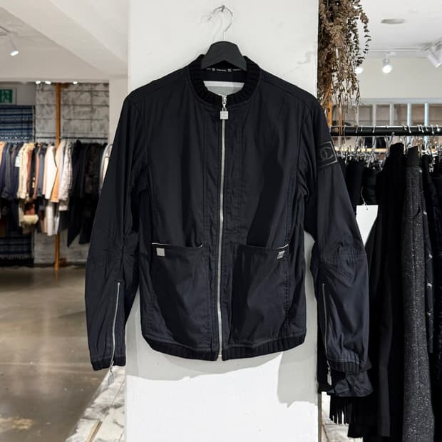 샤넬 스포츠 03aw 블랙 코튼 블루종 자켓