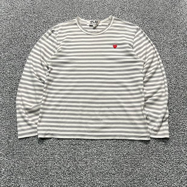 꼼데가르송 스트라이프 롱슬리브