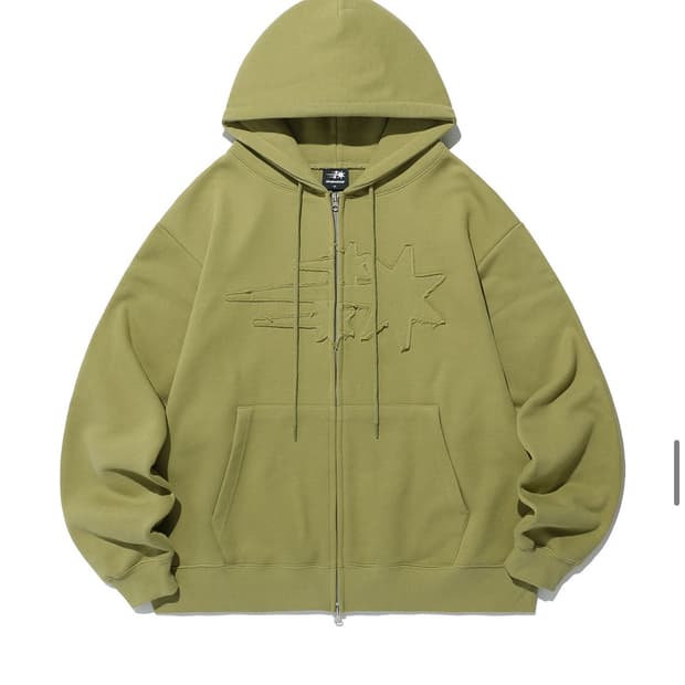 나이스고스트클럽 쓰리스타 후드집업 올리브 