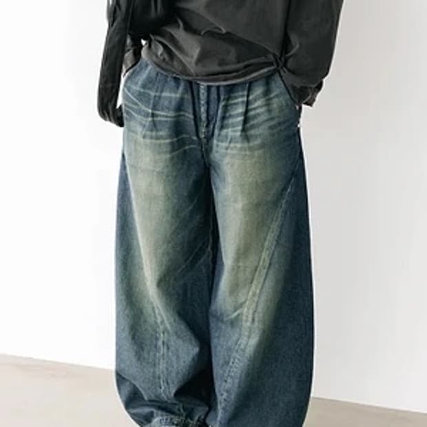 [1] clesste 빈티지 트위스트 데님 팬츠