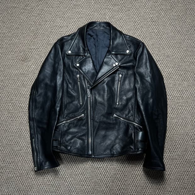 타임옴므 염소가죽 라이더 자켓 블랙 95