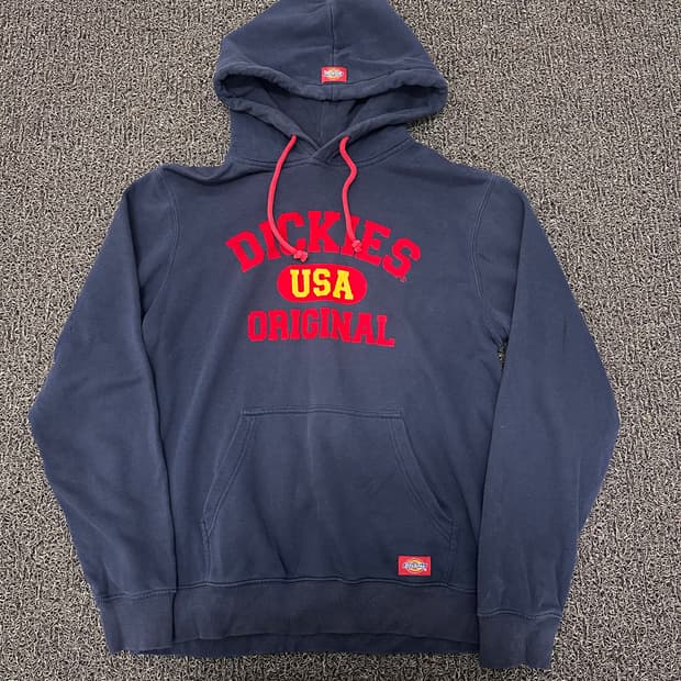 Dickies 디키즈 네이비 USA 로고 후드티 M