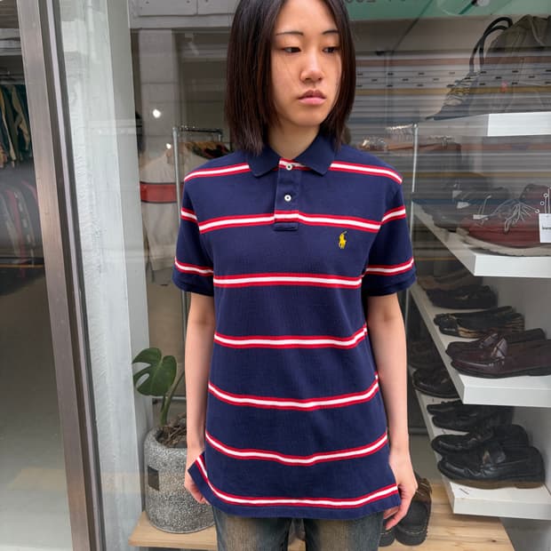 Polo Ralph Lauren 스트라이프 반팔 폴로 L