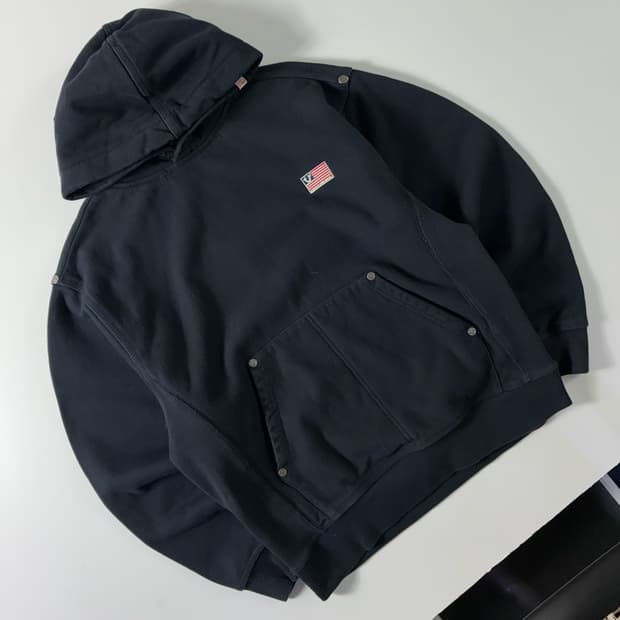 True religion  트루릴리젼 올드 글로리 성조기 네이비 후드티 