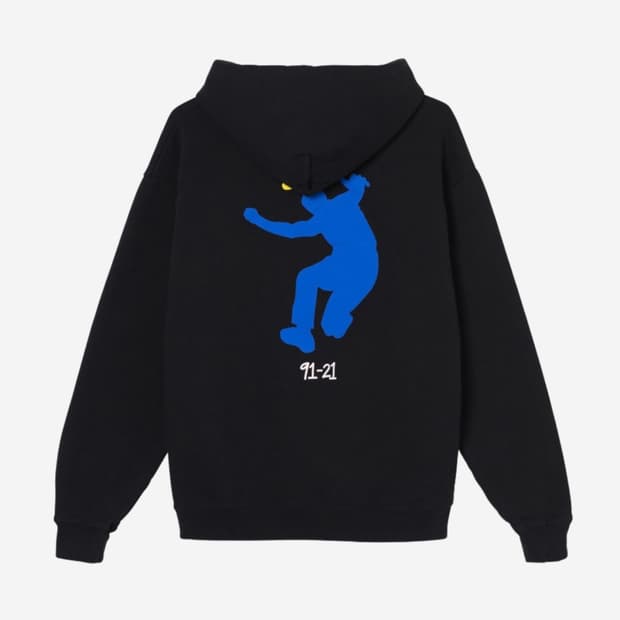 스투시 x 유니온 후드 블랙 M