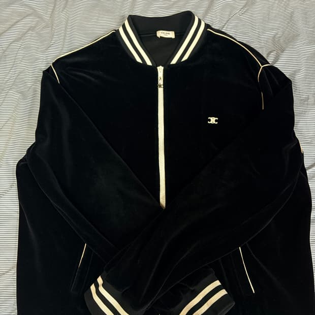 셀린느 벨벳 집업 블랙 XL