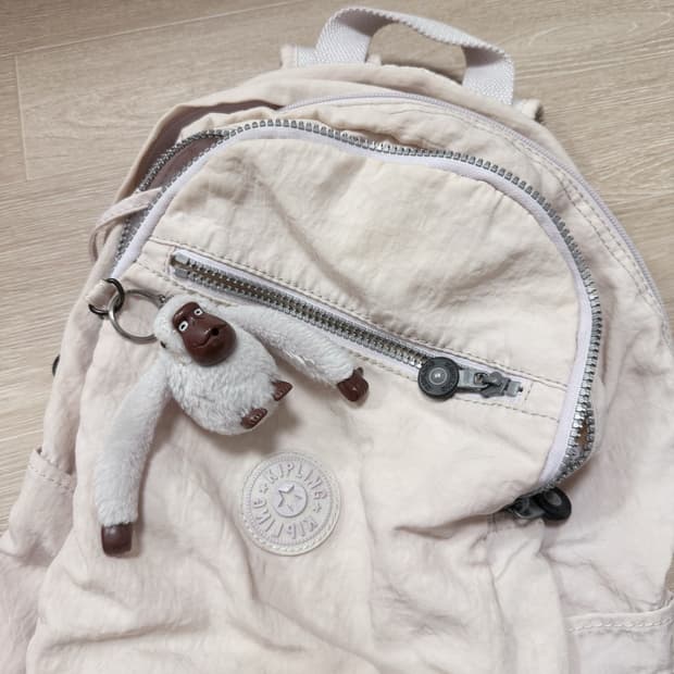 빈티지 키플링 연핑크 백팩 