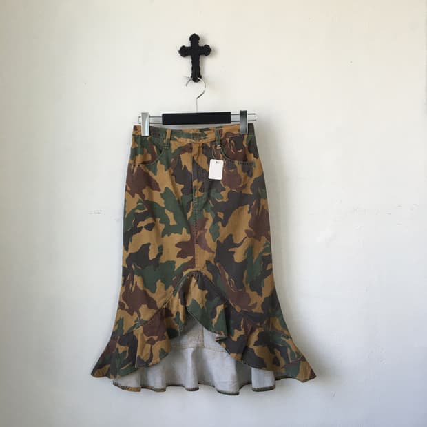 Came pattern midi skirt