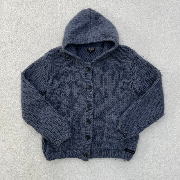 95 게스 후드 니트 가디건 0303M