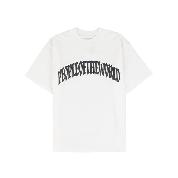 피플오브더월드 아치 로고 베이직 반팔 티셔츠 L