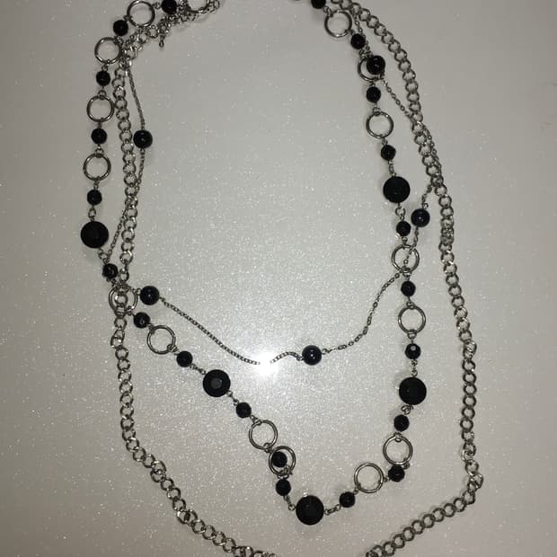 3 layered ball chain necklace 