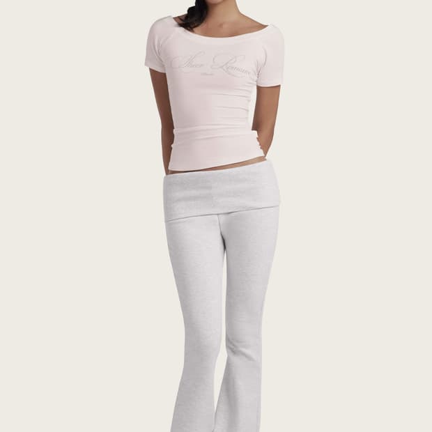 클리시어 Sheer Romance Printed Top, Pink