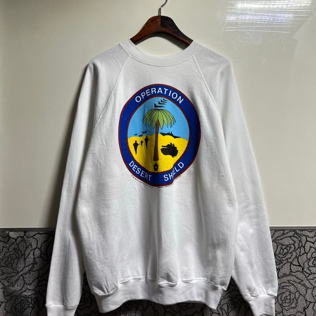 빈티지 헤인즈 오퍼레이션 데저트 스웻셔츠