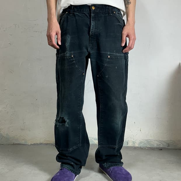 OG USA Made 칼하트 B01 더블니 블랙 칼하트 썩블니 좀비