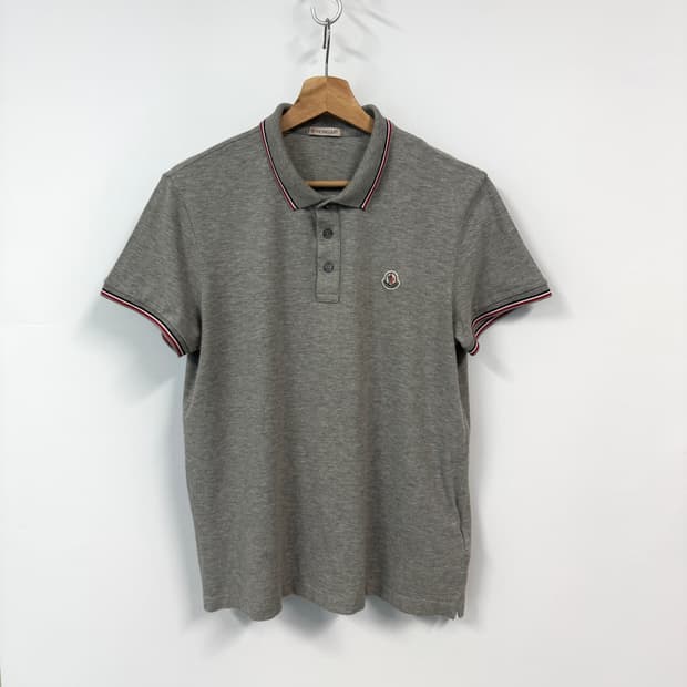 MONCLER 몽클레어 그레이 반팔 피케셔츠 L