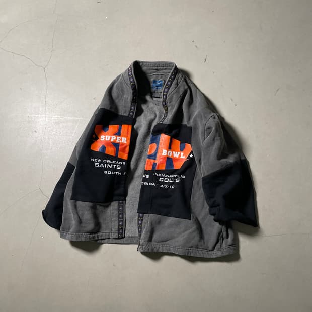 KZ RM Super Bowl Patchwork Fleece Jacket