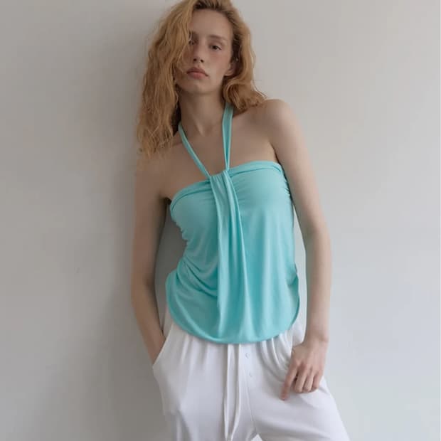 TWIST HALTER TOP (MINT)