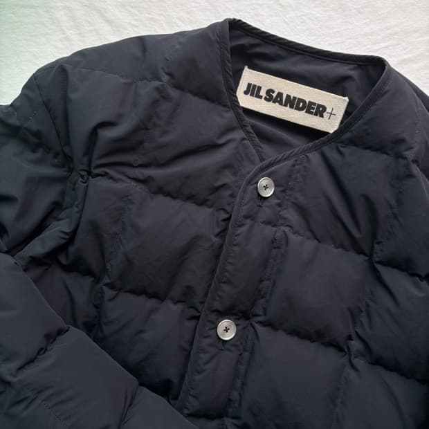 [48] 질샌더 퀄티드 다운 버튼 자켓 네이비