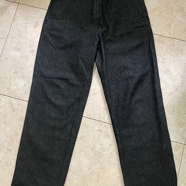 포터리 원워시드 와이드 데님 (블랙 2)