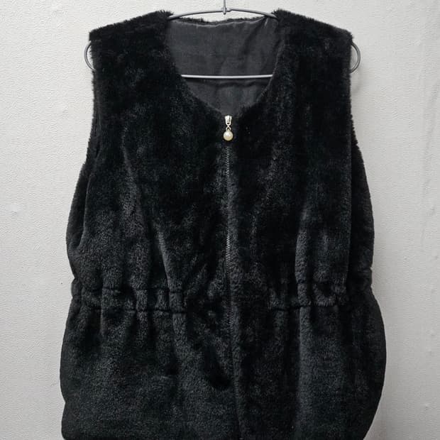 페이크 진주 장식  조끼 베스트  L