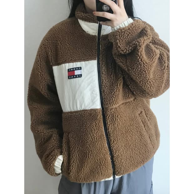 타미힐피거 리버시블 플리스 패딩 L