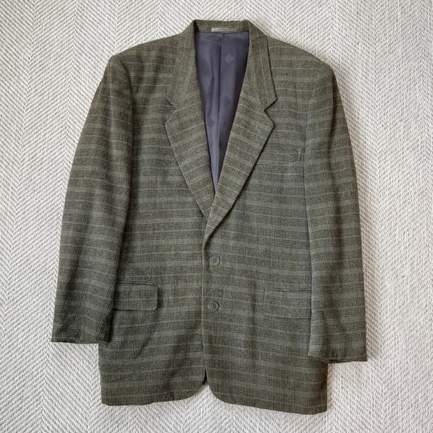 크리스찬 디올 무슈 체크 테일러드 자켓