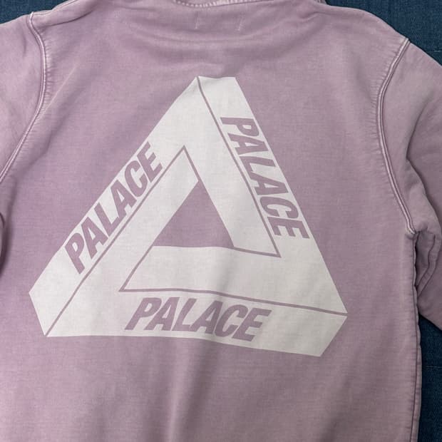 23fw팔라스 워시드 아웃 트라이퍼그 후드 핑크  M