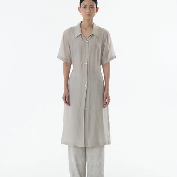 아모멘토 큐프라 셔츠 드레스 원피스