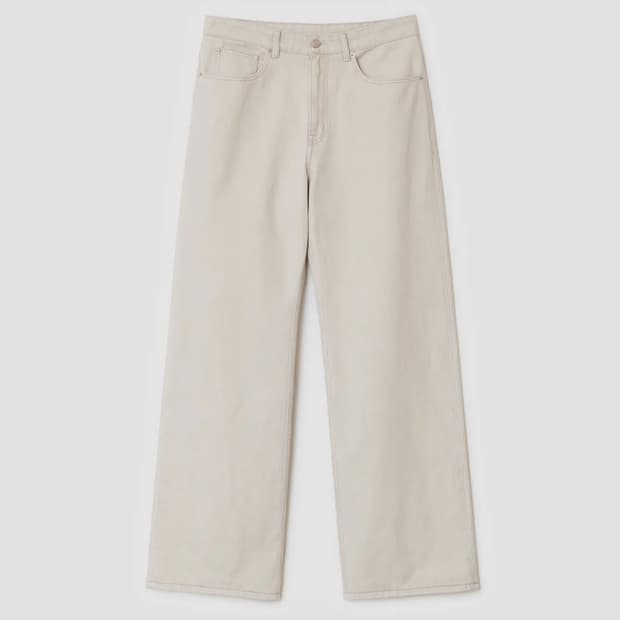 (30/32) 벨리에 트루 와이드 데님 팬츠 - 크림