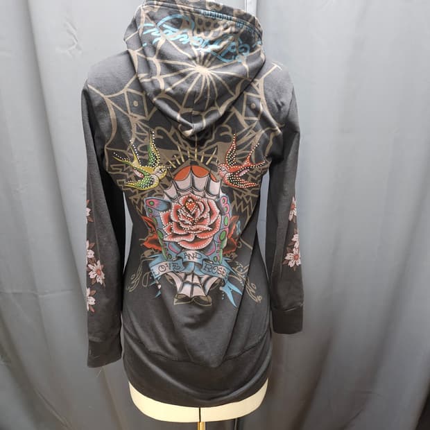 에드하디 큐빅 롱슬리브 후드집업 원피스