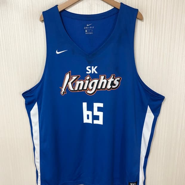 KBL 나이키 SK나이츠 선수실착 트레이닝유니폼/져지 3XL #65