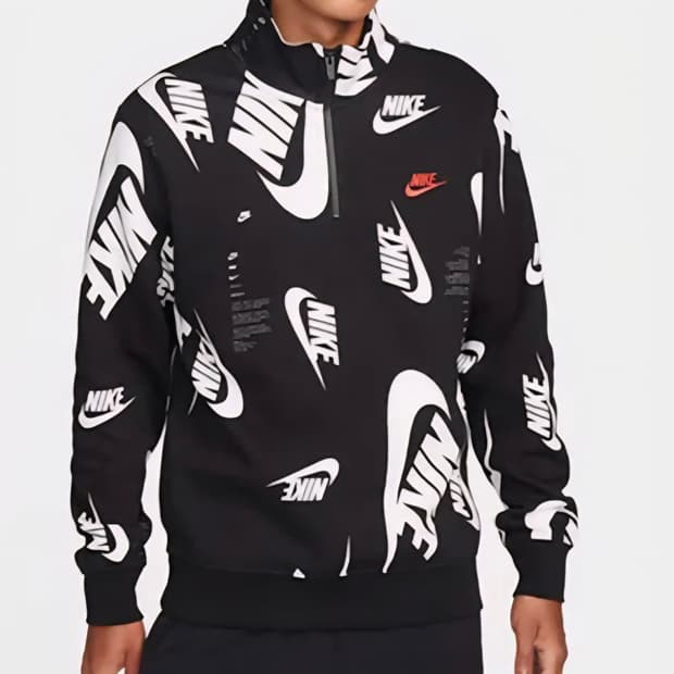 나이키 멀티로고 반집업 기모티 L(오버핏)