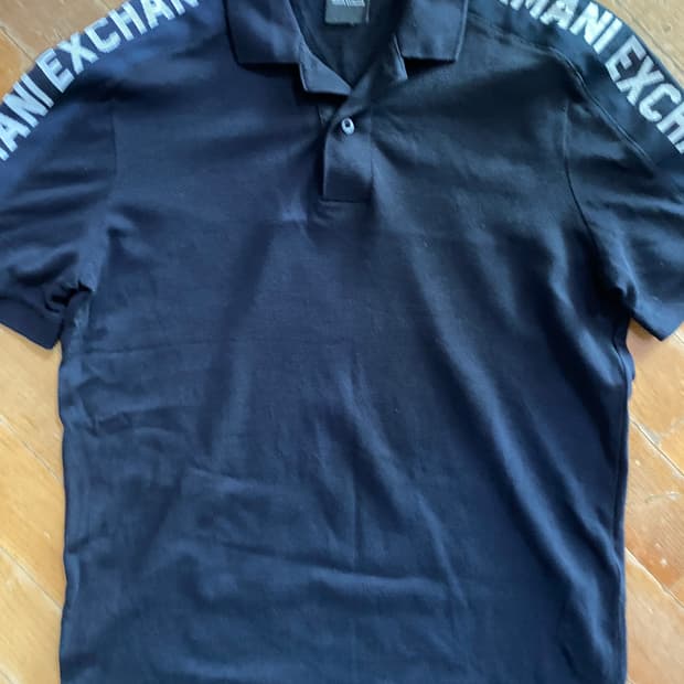 알마니 익스체인지 남성 반팔 카라티 블랙 (95~100)