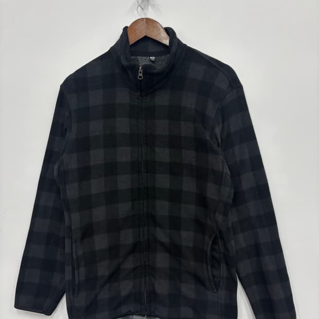 유니클로 체크 후리스