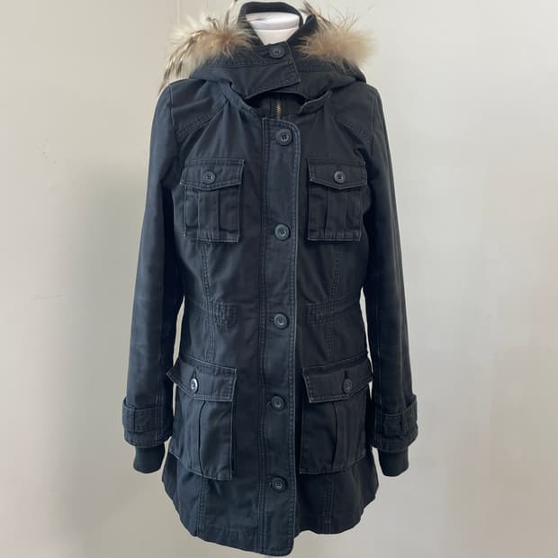 빈티지 밀러티리 퍼트리밍 파카 