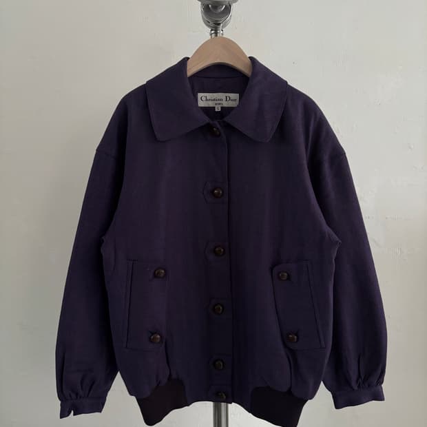 크리스챤 디올 스포츠 90‘s 퍼플 울 헤링턴 자켓