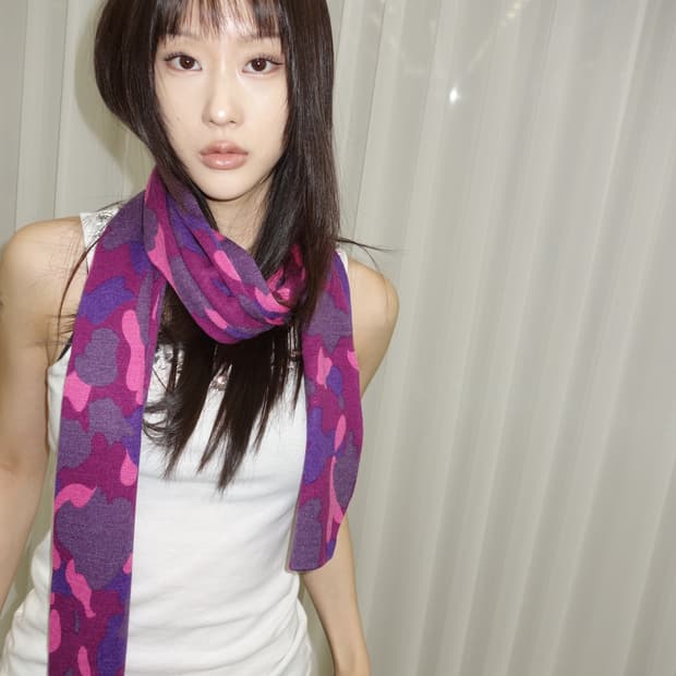 •베이프 카모 퍼플 스카프