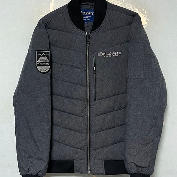 디스커버리 남자 경량패딩 구스다운 봄버 항공점퍼 M 95