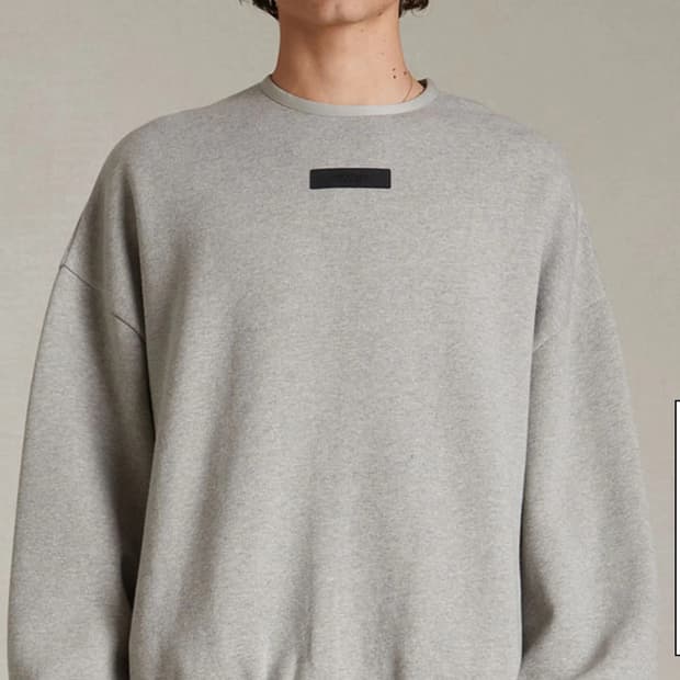 피어오브갓 에센셜 다크 헤더 오트밀 맨투맨