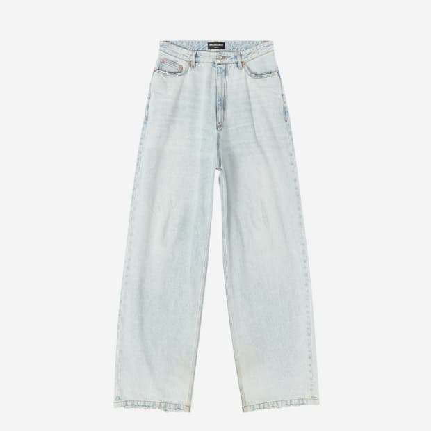 [S] 발렌시아가 풀업 배기 연청 데님 진