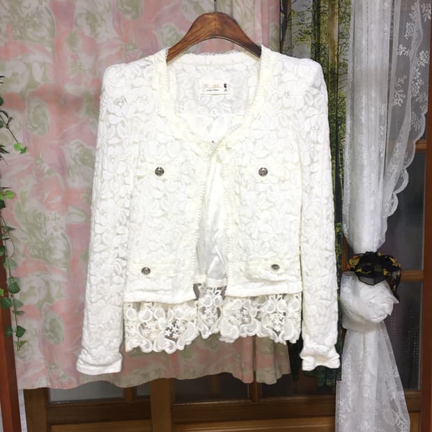 레이스 트위드풍 자켓